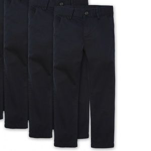 3-Pack Navy Blue Boys uniform Chino Pants